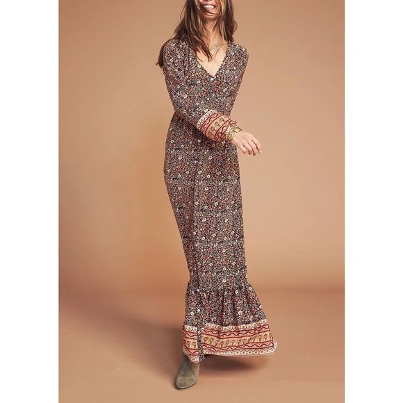 NWT Faherty Small Toluca Bohemian Floral Maxi Dress - Picture 1 of 11